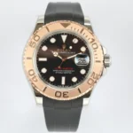 Rolex Yacht-Master 42 – Black Dial, Rose Gold Bezel, Oysterflex Strap
