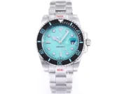 Rolex Submariner PARAKEET Custom Watch – Gradient Green Dial, Carbon Fiber Bezel, Stainless Steel