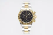 Rolex Daytona 4130 – Two-Tone Gold/Steel, Black Dial, Luxury Chronograph