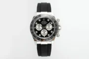Rolex Daytona – Black Dial, Stainless Steel Case, Rubber Strap Watches Chronograph