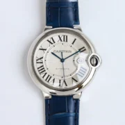Cartier Ballon Bleu Automatic Blue Leather Watch – High-Quality Cartier