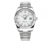 Rolex Datejust Silver Fluted Bezel Stainless Steel Watch with New 3235 Movement – Collectio