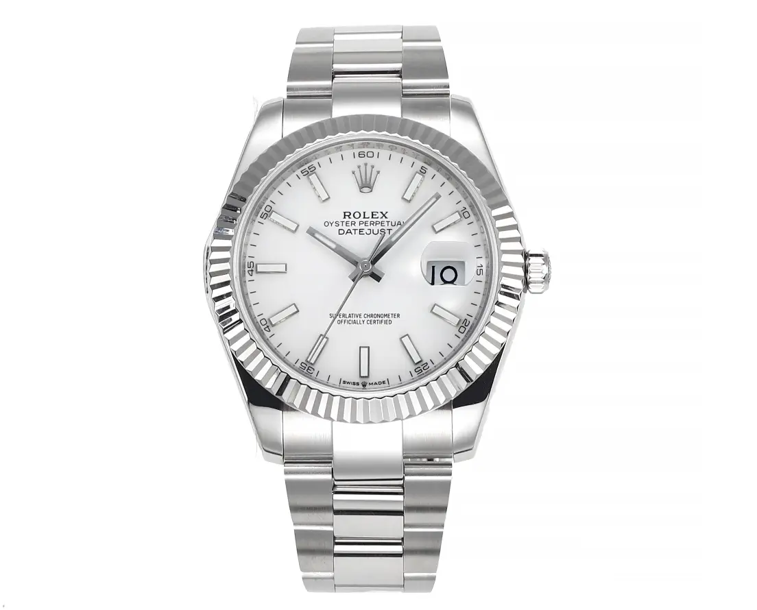 src_0-233.webp Rolex Datejust Silver Fluted Bezel Stainless Steel Watch with New 3235 Movement – Collectio - Image 1