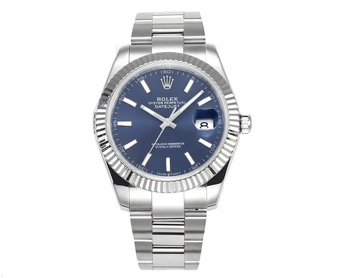 src_0-236.webp Rolex Datejust 41mm Blue Dial Stainless Steel Fluted Bezel with 3235 Movement - Image 1