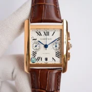 Cartier Tank W5330007 Brown Leather - Image 2