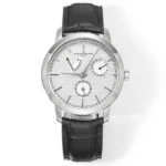 Vacheron Constantin Traditionnelle 83520/000R-9909 – Silver Dial, Black Leather Strap, Multi-Function Automatic Quality