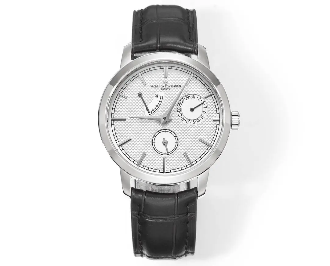 src_0-244.webp Vacheron Constantin Traditionnelle 83520/000R-9909 – Silver Dial, Black Leather Strap, Multi-Function Automatic Quality - Image 1