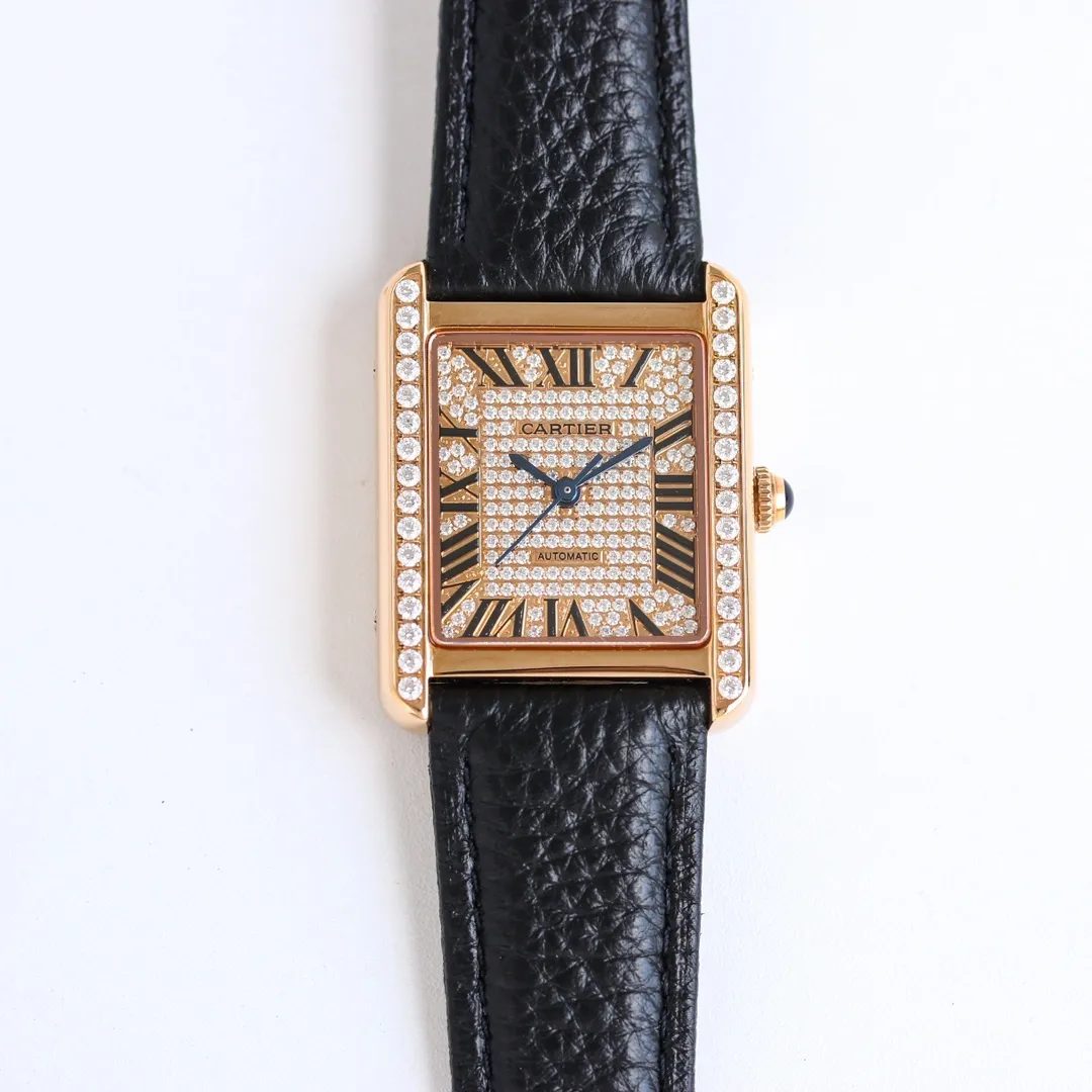 src_0-26.webp Cartier Tank MK3 Rose Gold Black Leather - Image 1