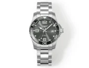 Longines Conquest Black Dial Steel Watch