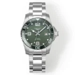 Longines Conquest Green Dial Steel Watch