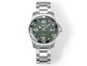 Longines Conquest Green Dial Steel Watch