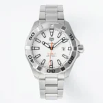 TAG Heuer Super Aquaracer – Silver Stainless Steel, White Dial, Formal Casual
