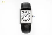 Cartier Tank Solo Quartz Watch Black Leather