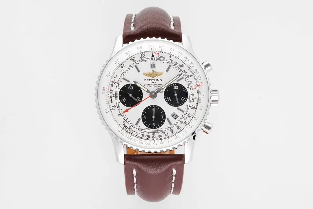 src_0-367.webp Navitimer B01 Panda Dial Brown Leather - Image 1