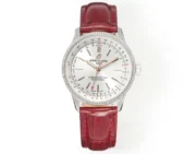 Breitling Navitimer Automatic Silver Red Leather