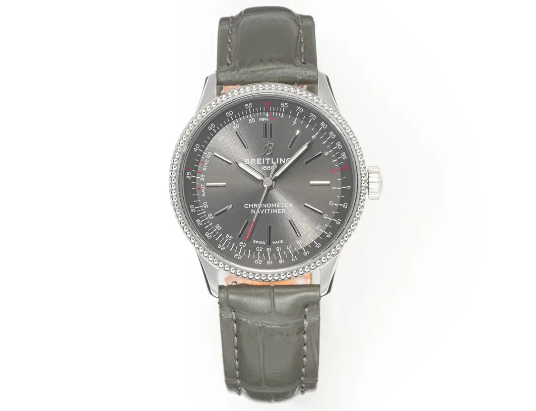 src_0-380.webp Breitling Navitimer Automatic Grey Dial Leather - Image 1
