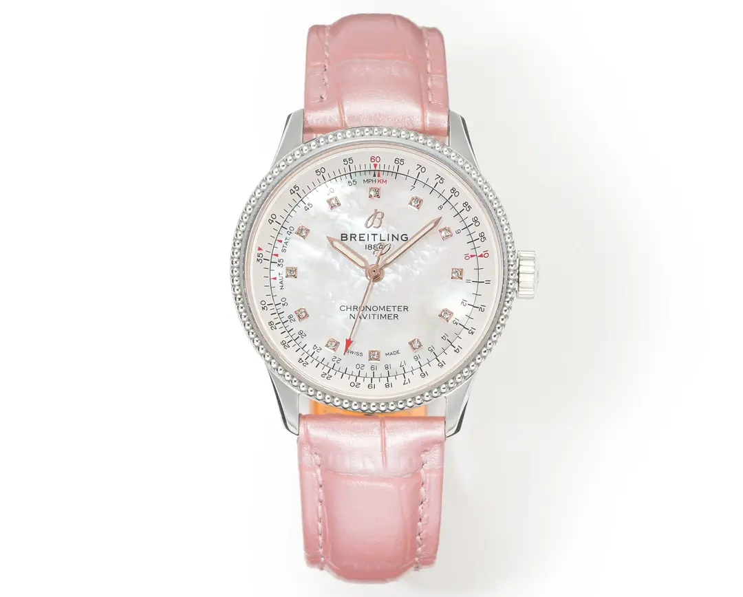 src_0-382.webp Breitling Navitimer Automatic Pink Leather - Image 1