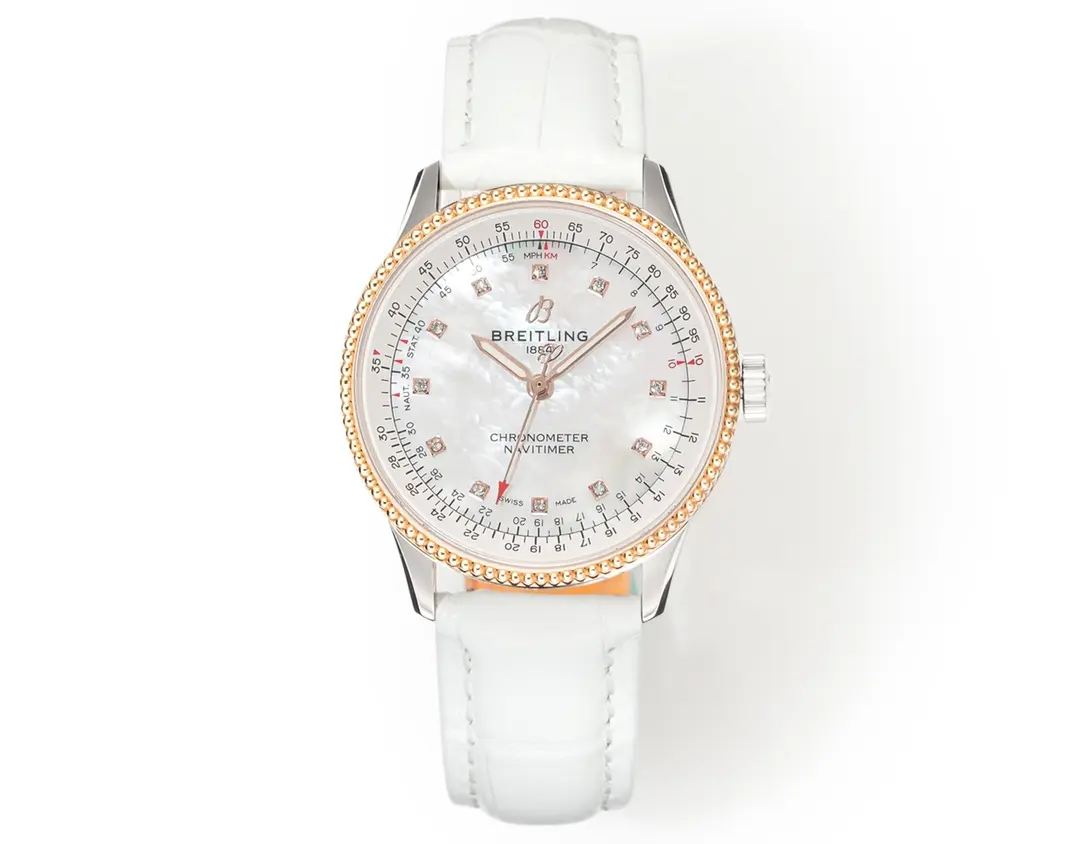 src_0-383.webp Breitling Navitimer Automatic White Leather - Image 1