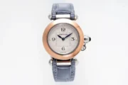 Cartier Pasha de Cartier Watch Rose Gold Blue Leather