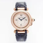 Cartier Pasha de Cartier 30mm Rose Gold Blue Leather