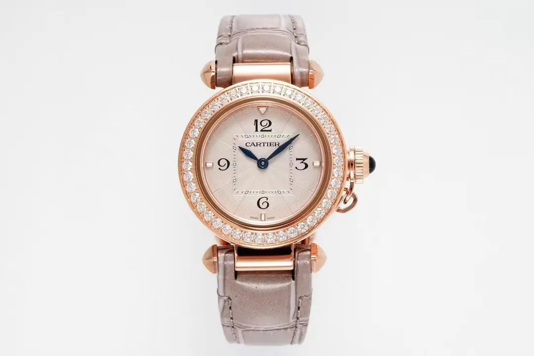 src_0-47.webp Cartier Pasha de Cartier Watch Rose Gold Leather - Image 1