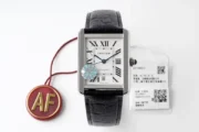 Cartier Tank W5200028 Silver Dial Black Leather - Image 8