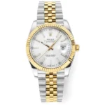 Rolex Datejust 41mm Two-Tone White Dial Fluted Bezel