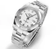 Rolex Datejust 41mm Silver Fluted Bezel White Dial - Image 2