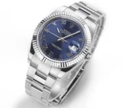 Rolex Datejust 41mm Watch – Blue Dial, Fluted Bezel, Stainless Steel - Image 2