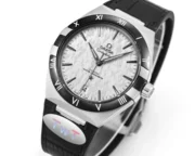 Omega Constellation Meteorite Watch Black Leather - Image 2