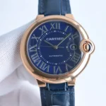 Cartier Ballon Bleu Automatic Blue Rosegold Watch – High-Quality Cartier