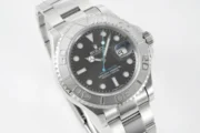 Rolex Yacht-Master 42mm Stainless Steel Watch with Black Dial and Oyster Bracelet - Image 2