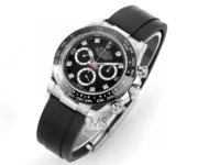 Rolex Daytona 4130 Black Dial Rubber Strap Men’s Chronograph - Image 2