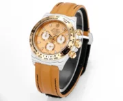 Rolex Daytona Carbon Fiber Custom Edition – Champagne Dial, Brown Strap, Enhanced Night Glow Case - Image 2