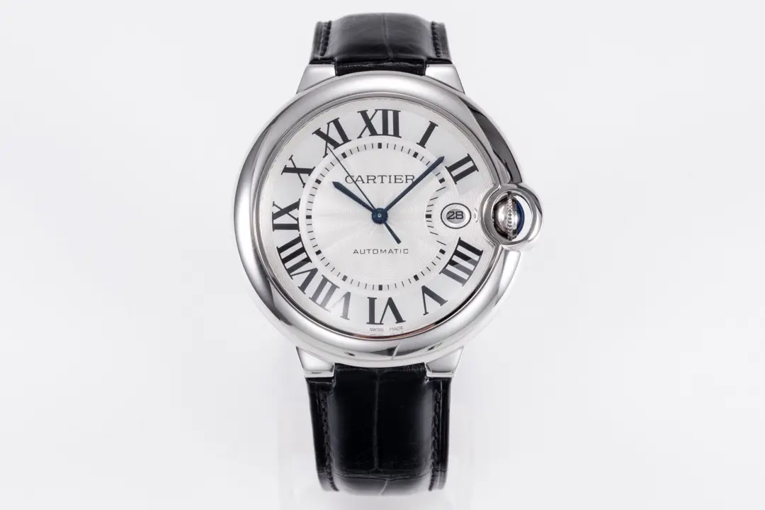 src_1-56.webp Cartier Ballon Bleu 42mm Silver Black Leather - Image 1