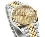 Rolex Datejust 41mm Two-Tone Gold and Steel Watch with Fluted Bezel - Image 3