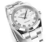 Rolex Datejust 41mm Silver Fluted Bezel White Dial - Image 3