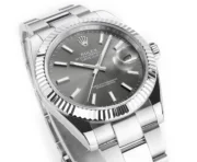 Rolex Datejust 41mm Watch – Silver Fluted Bezel, Grey Dial, Stainless Steel Bracelet Rolex - Image 3