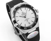 Omega Constellation Meteorite Watch Black Leather - Image 3