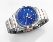Omega Constellation Blue Dial Ceramic Watch - Image 3