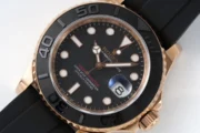 Rolex Yacht-Master 40mm Rose Gold Black Dial Rubber Strap Automatic - Image 3
