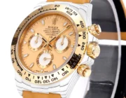 Rolex Daytona Carbon Fiber Custom Edition – Champagne Dial, Brown Strap, Enhanced Night Glow Case - Image 3