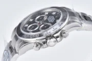 Rolex Daytona Watch – Black Enamel Dial with Moissanite Diamonds - Image 3