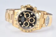 Rolex Daytona Watch – Black Enamel Dial with Moissanite Stones - Image 3