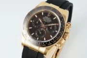 Rolex Daytona Watch – Gold with Black Dial and Rubber Strap – Limited Stock - Image 3