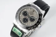 Rolex Daytona 7750 Movement – White Dial with Black Subdials, Stainless Steel Case, Rubber Strap - Image 3