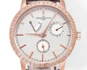 Vacheron Constantin Traditionnelle 83520/000R-9909 – Rose Gold, Brown Leather Strap, Multi-Function Dial - Image 8