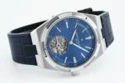 Vacheron Constantin Overseas Tourbillon – Blue Dial, Stainless Steel Case, Leather Strap - Image 3