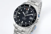 TAG Heuer – Silver Stainless Steel, Black Dial, Automatic Diver Style, 100m Waterproof - Image 3