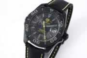 TAG Heuer – Black Carbon Fiber Dial, Yellow Stitching Strap, Formal & Casual Style, SW200 Movement - Image 3